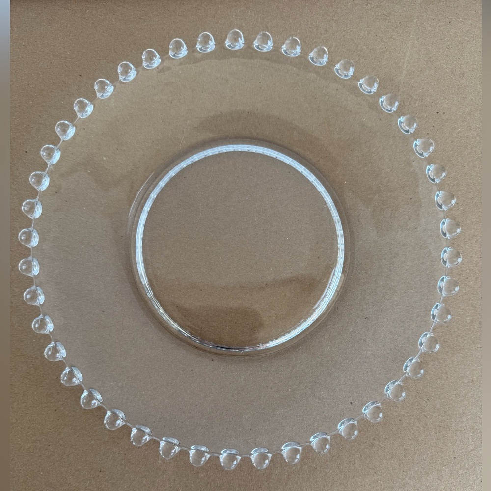Vintage Imperial Glass Candlewick Clear Salad Plates - Set of 2